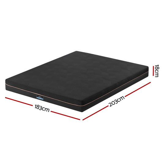 Giselle 18cm Memory Foam Mattress Green Tea Foam Cool Gel Foam Mattresses King