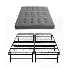 Giselle Double Folding Bed with Mattress Metal Frame Guest Bed 15cm Foam Foldable
