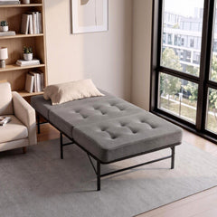 Giselle Single Folding Bed with Mattress Metal Frame Guest Bed 15cm Foam Foldable