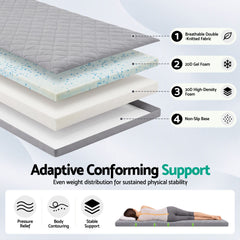 Giselle Folding Mattress Double 5cm Foldable Camping Travel Roll-Up Sleeping Mat