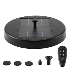 Gardeon Solar Fountain Pumps Bird Bath Battery Backup LED Remote Black 27cm
