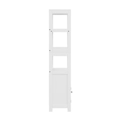 Artiss Bathroom Floor Storage Cabinet with 2 Drawers 3 Open Shelves 2 Doors White