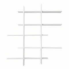 Artiss 15-Section Wall Mounted Display Shelf, Floating Bookshelf for Books and Decor, Extra Thick E1 PB Board for Home Study and Living Room, 116 x 18 x 129 cm