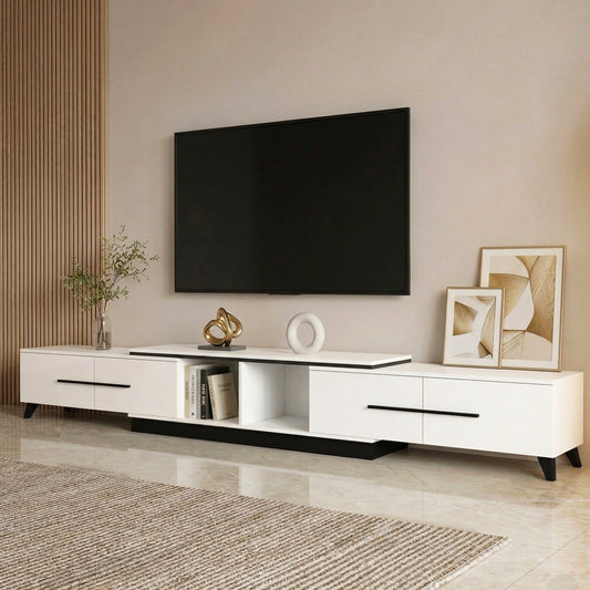 Artiss Extendable TV Cabinet Entertainment Unit Stand White