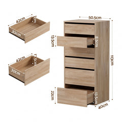 Artiss 2x Chest of 6 Drawers Dresser Tallboy Pine