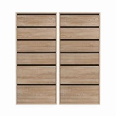 Artiss 2x Chest of 6 Drawers Dresser Tallboy Pine