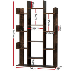 Artiss Tree-Shaped Bookshelf ROMI Walnut