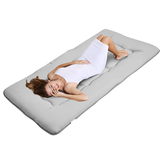 Foldable Floor Mattress Roll Up Futon Mattress Thicken Memory Foam  for Bedroom Guest Room and Travel Portable Japanese Sleeping Tatami Mat 1x2m Grey