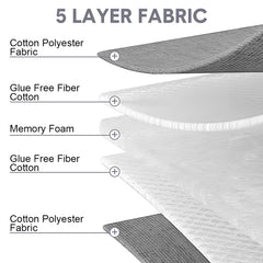 Foldable Floor Mattress Roll Up Futon Mattress Thicken Memory Foam  for Bedroom Guest Room and Travel Portable Japanese Sleeping Tatami Mat 1x2m Grey