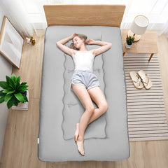 Foldable Floor Mattress Roll Up Futon Mattress Thicken Memory Foam  for Bedroom Guest Room and Travel Portable Japanese Sleeping Tatami Mat 1x2m Grey