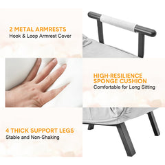 3-in-1 Convertible Sofa Bed Single Chaise Lounge Couch 6-Angle Adjustable Backrest with Pillow Upholstered Folding Leisure Recliner for Home Office Apt