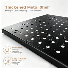 4-Tier Foldable Storage Rack Heavy Duty Collapsible Metal Shelf with Swivel Wheels for Garage Kitchen Basement Pantry Pre-Assembly Organizer Max Load 80kg