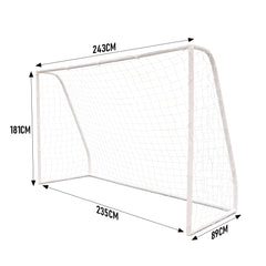 Portable Soccer Goal with Strong PVC Frame and Durable Net for Backyard Park Kids Practice Youth Training Equipment Home Leisure Football Goal 45x90x182cm