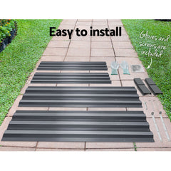 Green Fingers Garden Bed 180x90cm Planter Box Raised Container Galvanised Steel
