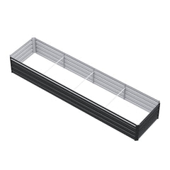 Green Fingers 2-in-1 Raised Garden Bed Kit Ergonomic 45cm Professional Depth 320cm Large Metal Planter Box | Easier Access Veggie Patch | Rust-Proof Galvanised Steel with Safe Rounded Corners & Gloves