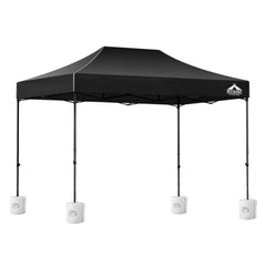 Instahut Gazebo Pop Up Marquee 3x4.5 Folding 500D Wedding Tent Base Pod Black