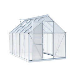 Green Fingers Greenhouse Aluminium Polycarbonate Premium Garden Storage Shed 3.1Mx1.9Mx2.0M