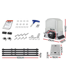 LockMaster Automatic Sliding Gate Opener Kit 4M 1200KG