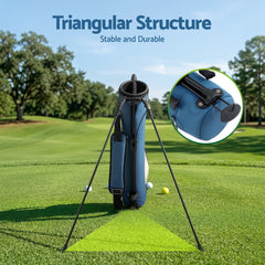 Everfit Golf Stand Bag Lightweight Sunday Pitch And Putt Bag Blue