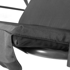 Gardeon Outdoor Swing Chair Garden Chair Bench Furniture Canopy 3 Seater Black