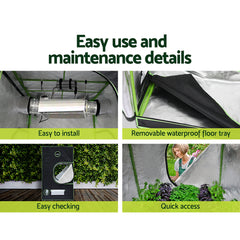 Greenfingers Grow Tent Light Kit 100x100x200CM 220W LED Full Spectrum