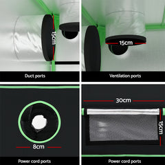 Green Fingers Grow Tent 100x60x180cm 4 Tiers Kits Hydroponics Indoor Grow System