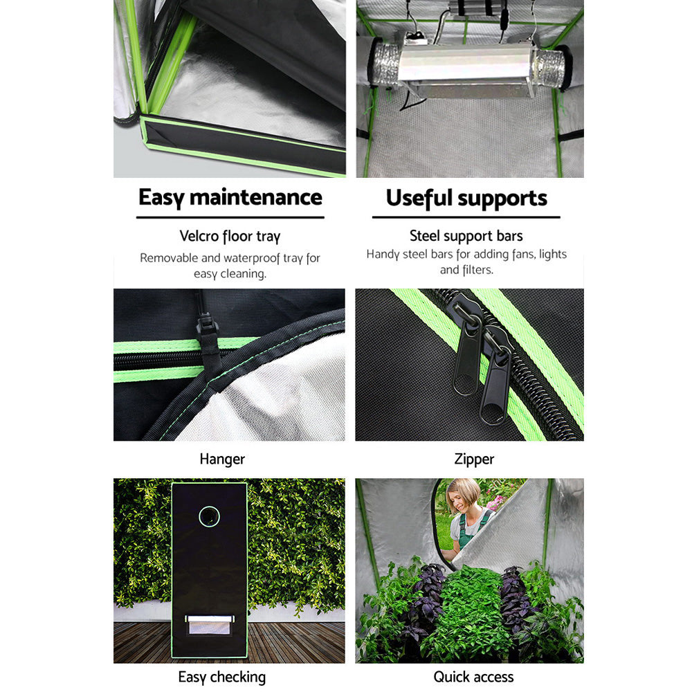 Green Fingers Grow Tent 120x60x150CM Hydroponics Kit Indoor Plant Room System