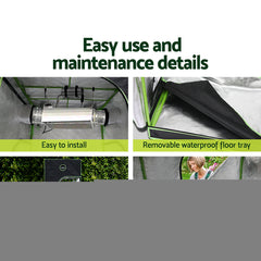 Green Fingers Grow Tent Light Kit 150x150x200CM 2200W LED Full Spectrum