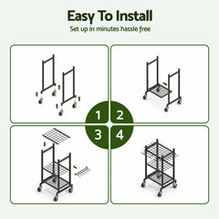Gardeon Garden Tool Organizer with Wheels Heavy Duty Garage Yard Storage Cart