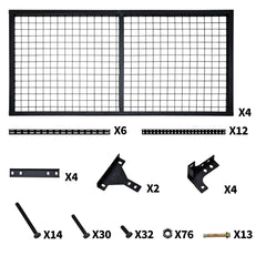 4x8ft Overhead Garage Storage Rack Heavy Duty Adjustable Mounted Metal Ceiling Rack Compatible With Joist Spacing of 91.5cm or Under 61cm Load 270kg Weight