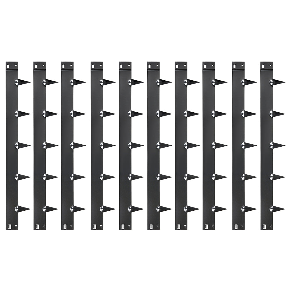 10 Pack Steel Garden Edging Bendable Border 106cm Strips with 8cm-Depth Spike for Landscape Flower Bed Lawn Yard Pathway Weather Resistant Divider Black