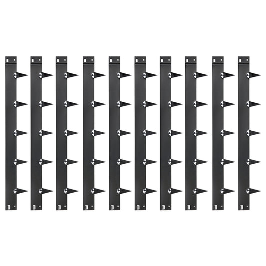 10 Pack Steel Garden Edging Bendable Border 106cm Strips with 8cm-Depth Spike for Landscape Flower Bed Lawn Yard Pathway Weather Resistant Divider Black