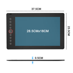 Digital Graphics Tablet Drawing Pad 8192 Levels Large Working Area 285x180mm Compatible with Win/MacOS Support PC/Mobile for Drawing Designing Teaching