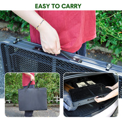 Folding Grill Table 135x60cm Portable Height Adjustable Camping Table with 2 Wing Panels Mesh Desktop and Mesh Storage for Outdoor BBQ Camping Picnic