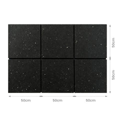 15mm Thick Gym Mats Flooring 6 Pack 50x50cm Rubber Tiles Non-Slip Exercise Mats for Home Garage Gym Equipment Floor Protection and Noise Shock Absorbing