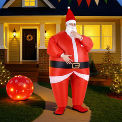 Inflatable Christmas Santa Claus Costume Adult Suit Blow Up Party Fancy Dress Xmas Cosplay
