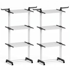 Artiss 2X Clothes Drying Rack 173cm Coat Airer Hanger Foldable