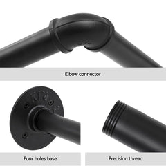 Artiss Clothes Rack Garment Rail Metal Industrial Pipe Wall Mounted 2 Pack