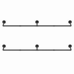 Artiss Clothes Rack Garment Rail Metal Industrial Pipe Wall Mounted 2 Pack