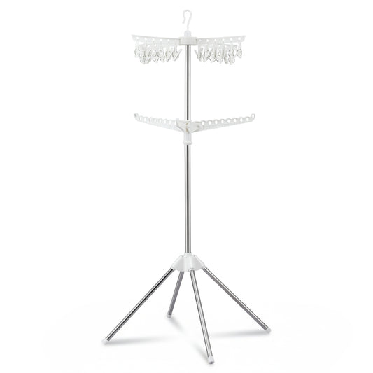 Artiss Clothes Rack Airer 2 Tier Rotatable Hanger Foldable