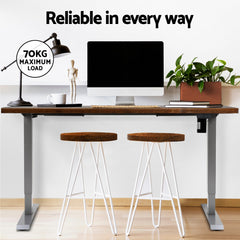 Artiss Standing Desk Motorised 140CM Rustic Brown