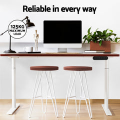 Artiss Standing Desk Motorised Electric Dual Motor 140CM Walnut