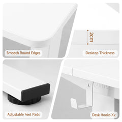 Artiss Standing Desk Electric Adjustable Ergonomic Office Table 100cm White
