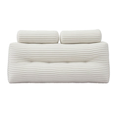 Giselle wedge pillow headboard with non-flattening shredded foam core, perfect for dorm reading or sofa lap desk, 330g corduroy cover, side pockets, Double