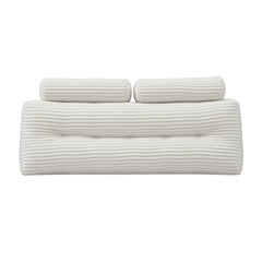 Giselle wedge pillow headboard with non-flattening shredded foam core, perfect for dorm reading or sofa lap desk, 330g corduroy cover, side pockets, Queen