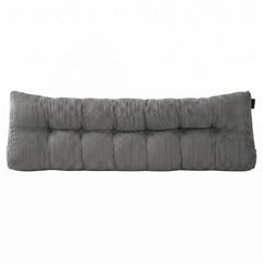 Giselle Headboard Pillow for Sitting in Bed, Upgraded Shredded Foam Reading Wedge Cushion for Lumbar Support, 320g Corduroy Backrest with Side Pockets for Dorm Daybed, King