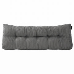 Giselle Headboard Pillow for Sitting in Bed, Upgraded Shredded Foam Reading Wedge Cushion for Lumbar Support, 320g Corduroy Backrest with Side Pockets for Dorm Daybed, Queen