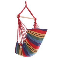 Gardeon Hammock Chair Outdoor Camping Hanging Hammocks Cushion Pillow Rainbow