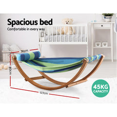 Gardeon Hammock Bed Outdoor Camping Kids Timber Hammock Rocking