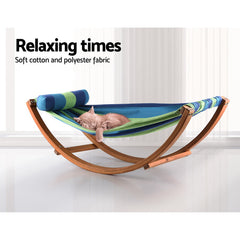 Gardeon Hammock Bed Outdoor Camping Kids Timber Hammock Rocking